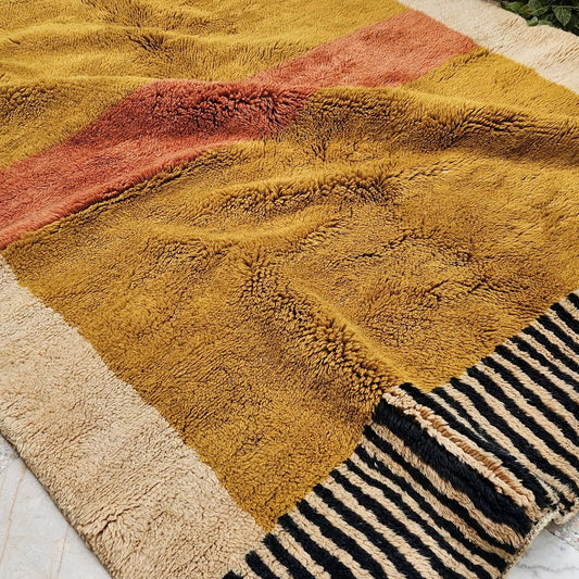 Contemporary Moroccan Rug, Shaggy area rug, Luxury handmade rug, Mrirt rug, Custom Morrocan rug, Fluffy wool rug, Terracotta rug, Teppich 4 x 6 ft